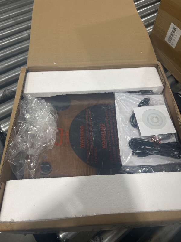 Photo 1 of Record Player, Popsky 3-Speed Turntable Bluetooth Vinyl Record Player with Speaker, Portable LP Vinyl Player, Vinyl-to-MP3 Recording, 3.5mm AUX & RCA & Headphone Jack