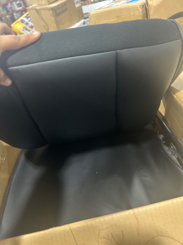 Photo 1 of Brick Attic Office Chair Computer Desk Chair PU Leather Swivel Executive Task Chair with Adjustable Height Lumbar Support Padded Flip Up Armrests Home Office Black Black 816