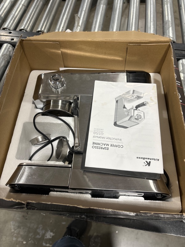 Photo 1 of KitchenBoss Espresso Machine with Steamer: 20 Bar Professional Compact Barista Espresso Machines with Milk Frother Steam Wand, Automatic Fast Heating Cappuccino Machine and Latte Coffee Maker