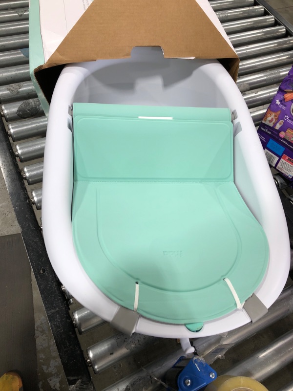 Photo 2 of 4-in-1 Grow-with-Me Bath Tub by Frida Baby Transforms Infant Bathtub to Toddler Bath Seat with Backrest for Assisted Sitting in Tub