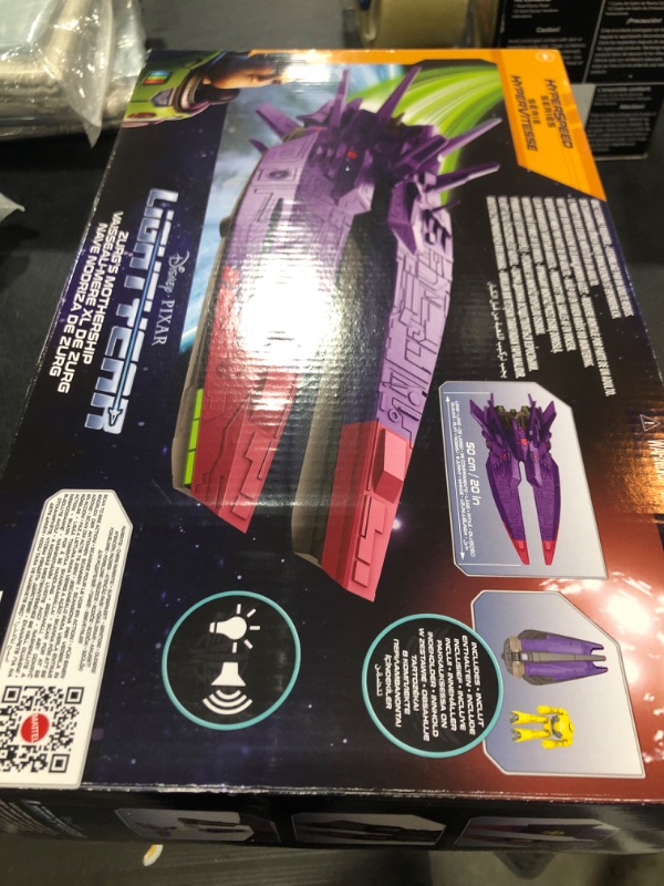 Photo 2 of Disney and Pixar Lightyear Toys, Zurg Mothership Enemy Space Vehicle with Lights & Sounds??, Mini Zyclops Figure in Deployable Pod??? Frustration Free Packaging