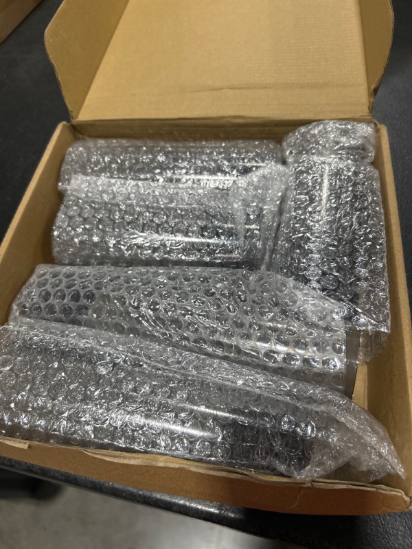 Photo 1 of kakoya Flameless LED Candles with Timer 5 Pc Flickering Flameless Candles for Romantic Ambiance and Home Decoration Durable Acrylic Shell,with Embedded Star String?Battery Operated Candles?Grey? Gray