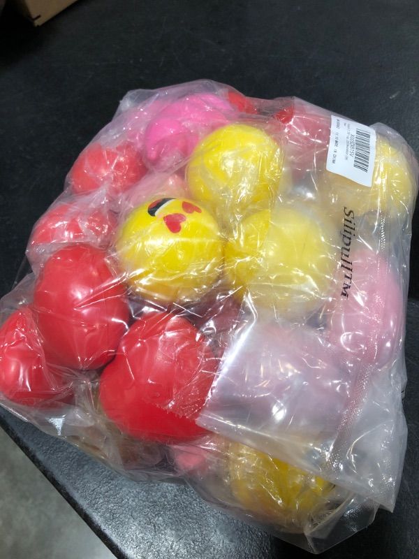 Photo 1 of 2.76'' Valentine's Day Heart Stress Balls Squeeze Circle Poop Shaped Foam Stress Relief Ball for Adults Squeeze Balls for Funny Party Favors Birthday Gift Decoration (36)