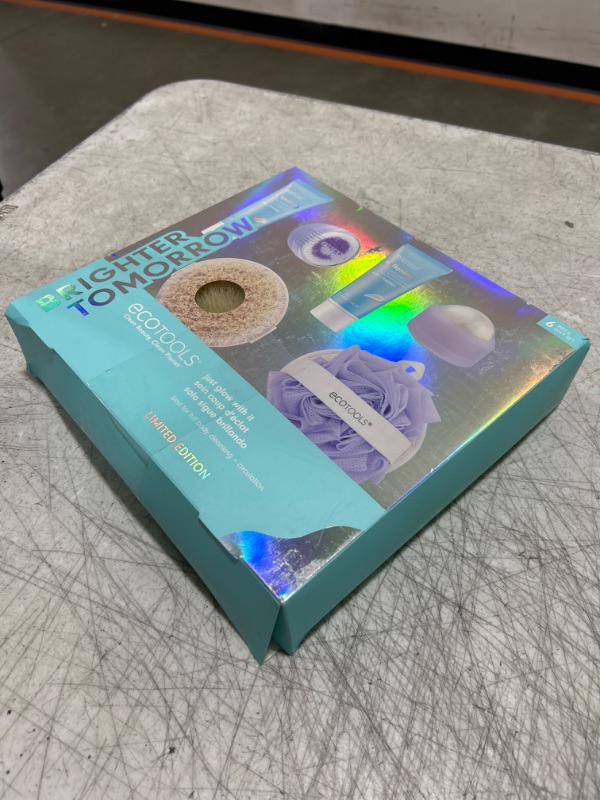 Photo 1 of EcoTools Limited Edition Just Glow with It Full Body Wellness, Christmas Gift Set, Blue, 6 Count, Gift For Wife, Spouse, Girlfriend, Significant Other, or Daughter Just Glow With It Holiday Gift Set, 6 Pieces