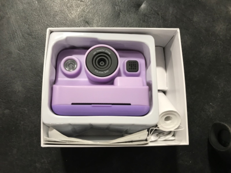 Photo 3 of Dylanto Instant Print Camera for Kids,2.4 Inch Screen Kids Instant Cameras, Christmas Birthday Gifts for Girls Age 3-12, Portable Toddler Toy for 3 4 5 6 7 8 9 10 Year Old Girls Boys Purple
