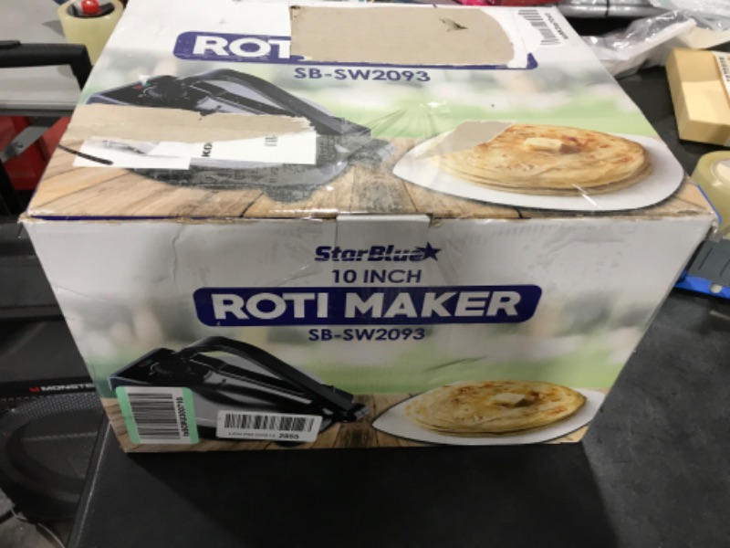 Photo 3 of 10inch Roti Maker by StarBlue with FREE Roti Warmer - The automatic Stainless Steel Non-Stick Electric machine to make Indian style Chapati, Tortilla, Roti AC 110V 50/60Hz 1200W SB-SW2093