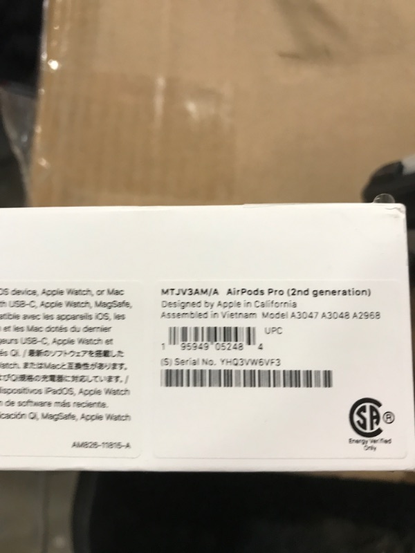 Photo 1 of Apple AirPods (2nd Generation) Wireless Ear Buds, Bluetooth Headphones with Lightning Charging Case Included, Over 24 Hours of Battery Life, Effortless Setup for iPhone
