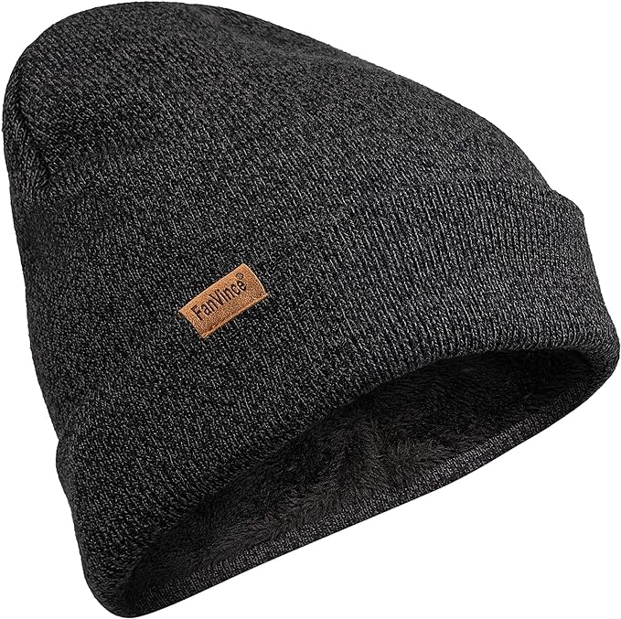 Photo 1 of FanVince Beanie for Men and Women Thermal Acrylic Knit Winter Hats Warm Mens Gifts
