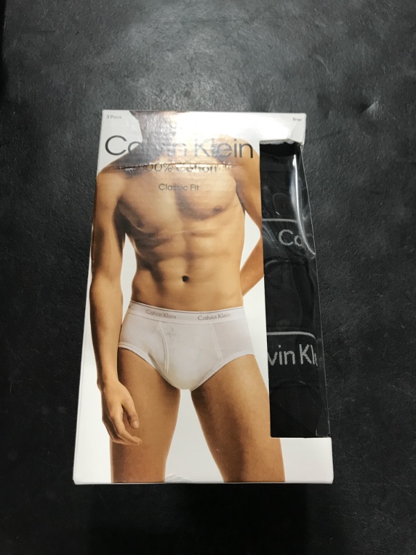 Photo 2 of Calvin Klein Men's Cotton Classics 3-Pack Brief Large 3 Black