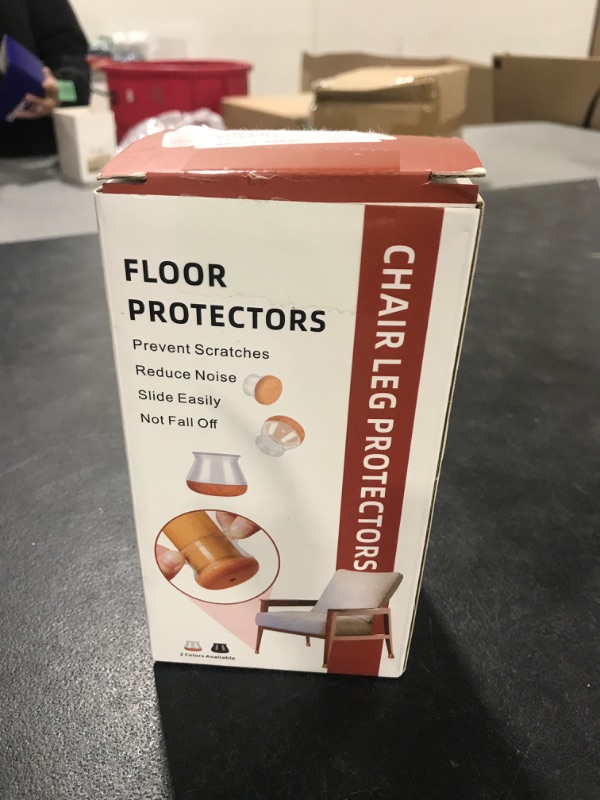 Photo 1 of 2023 New Chair Leg Floor Protector Chair Sliders Floor Protector Rubber Chair Leg Protectors for Hardwood Floors Felt Furniture Pads Silicone Caps 32Pack Clear Medium (Fit:0.76"-1.18") 