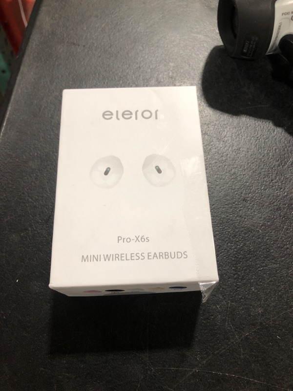 Photo 4 of eleror Invisible Wireless Blue Tooth Earbuds Mini Earpiece Small Ear Buds Semi in-Ear Headphone Touch Control for Work, Home, Music, Audiobooks and Podcasts(Black)