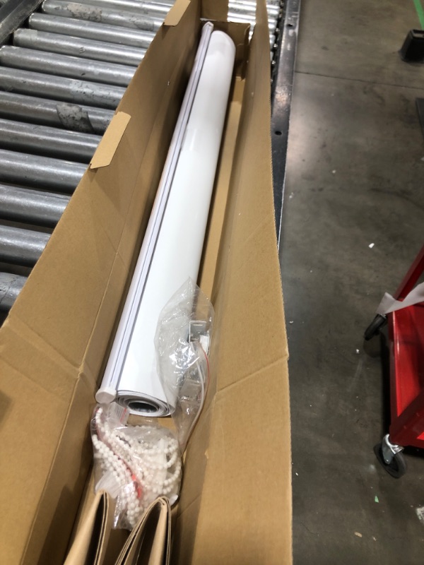 Photo 2 of 100% Blackout Roller Window Shades, Room Darkening Window Blinds with Thermal Insulated Fabric, Corded Roll Pull Down Shades for Home and Office (White - Width 23", Max Drop Height 79")
