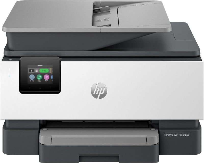 Photo 1 of HP OfficeJet Pro 9125e All-in-One Printer, Color, Printer-for-Small Medium Business, Print, Copy, scan, fax, Instant Ink Eligible (3 months included) ; Touchscreen; Smart Advance Scan;
