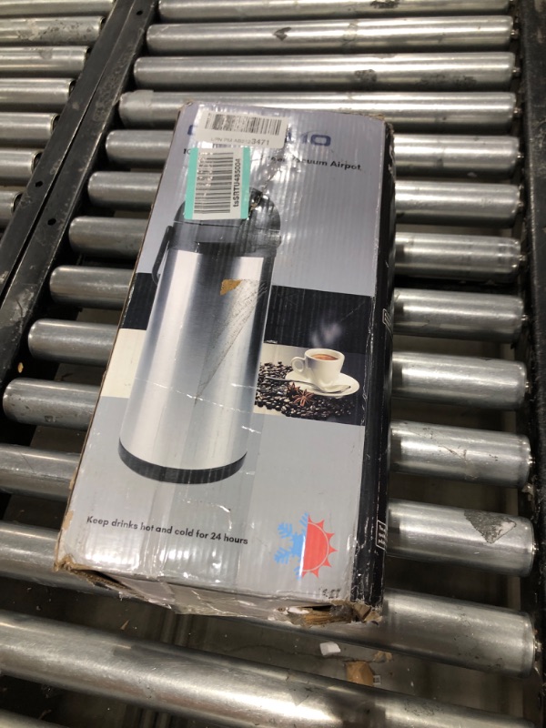 Photo 1 of 101 Oz Airpot Thermal Coffee Carafe - Insulated Stainless Steel Coffee Dispenser with Pump - Thermal Beverage Dispenser - Thermos Coffee Carafe for Keeping Hot Coffee & Tea Hot For 12 Hours - Cresimo