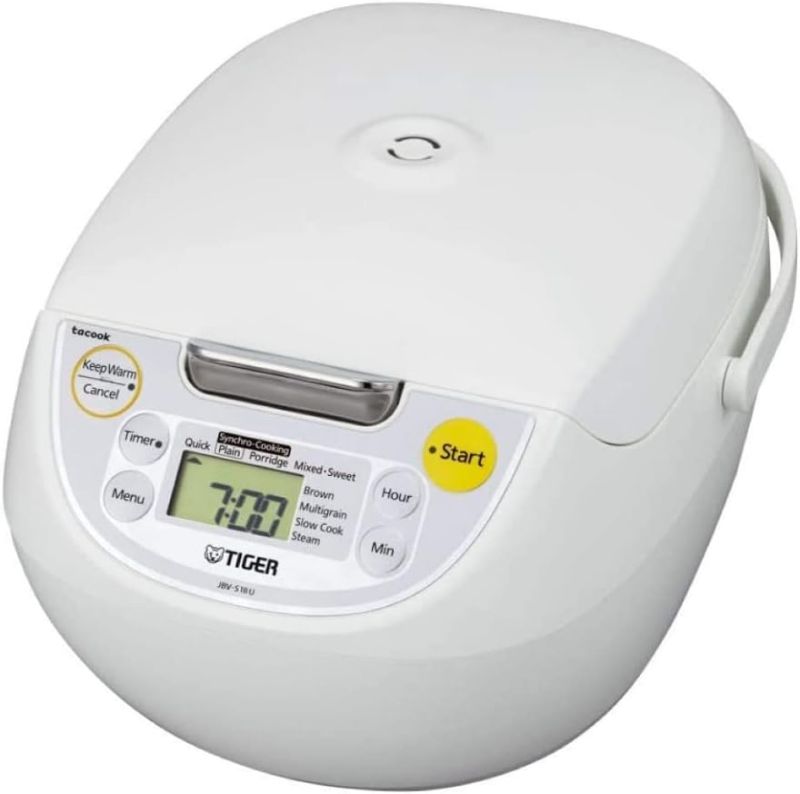 Photo 1 of Tiger JBV-S18U 10-Cup Microcomputer Controlled 4-in-1 Rice Cooker (White)
