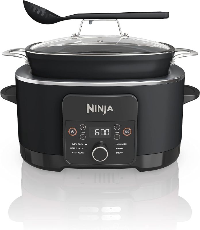 Photo 1 of Ninja MC1010 Foodi PossibleCooker PLUS - Sous Vide & Proof 6-in-1 Multi-Cooker, with 8.5 Quarts, Slow Cooker, Dutch Oven & More, Glass Lid & Integrated Spoon, Nonstick, Oven Safe Pot to 500°F, Black
