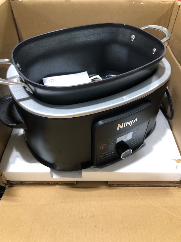 Photo 3 of Ninja MC1010 Foodi PossibleCooker PLUS - Sous Vide & Proof 6-in-1 Multi-Cooker, with 8.5 Quarts, Slow Cooker, Dutch Oven & More, Glass Lid & Integrated Spoon, Nonstick, Oven Safe Pot to 500°F, Black
