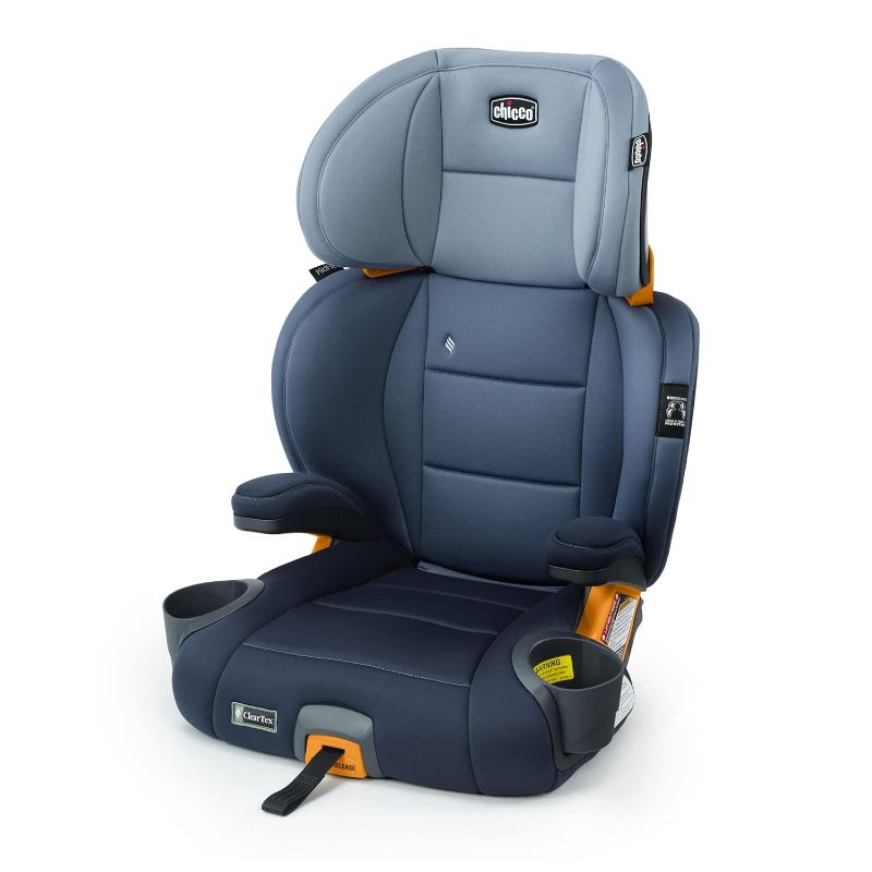 Photo 1 of Chicco KidFit® ClearTex® Plus 2-in-1 Belt-Positioning Booster Car Seat, Backless and High Back Booster Seat, for Children Aged 4 Years and up and 40-100 lbs. | Reef/Navy
