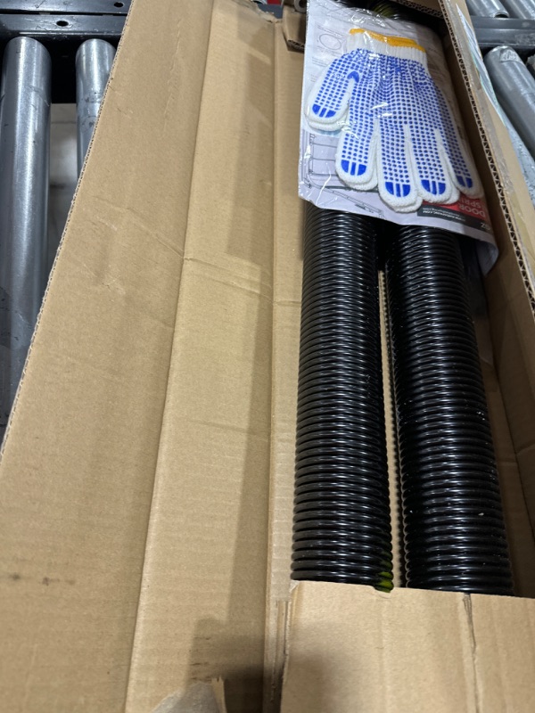 Photo 3 of Pair of 2" Garage Door Torsion Springs Set with Non-Slip Winding Bar & Gloves,High Precision Electrophoresis Black Coated, for Replacement & Installation, MIN 16,000 Cycles (0.207x2''x27'') 0.207X2"X27"