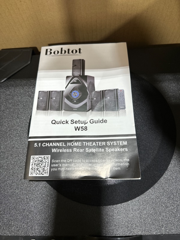 Photo 3 of Bobtot Surround Sound Systems Wireless Rear Satellite Speakers - 800W 6.5inch Subwoofer 5.1/2.1 Channel Home Theater Systems with HDMI ARC Optical Bluetooth Input
