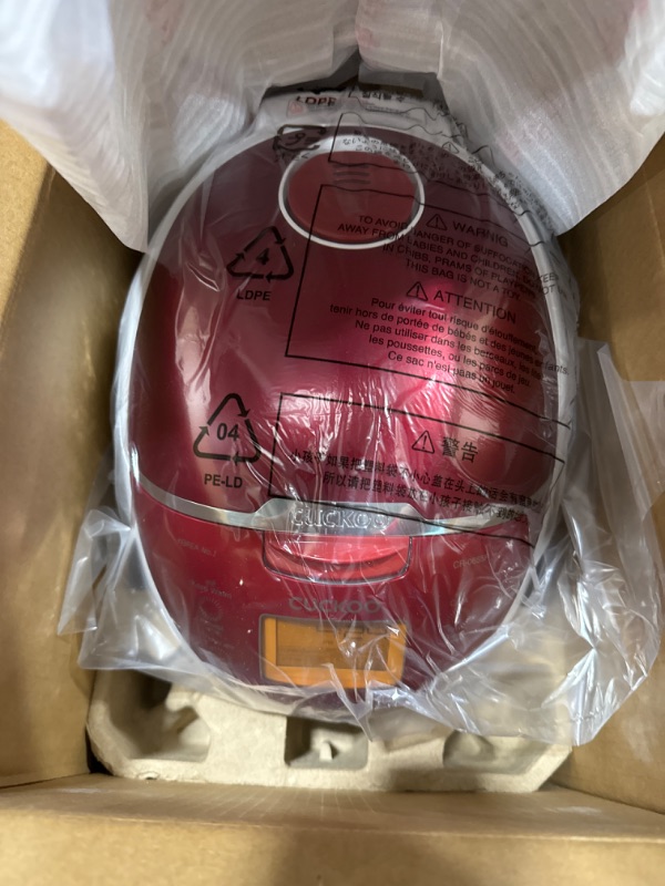 Photo 1 of CUCKOO CR-0655F | 6-Cup (Uncooked) Micom Rice Cooker | 12 Menu Options: White Rice, Brown Rice & More, Nonstick Inner Pot, Designed in Korea | Red/White