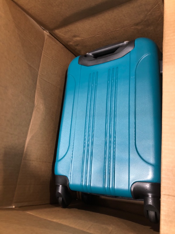 Photo 2 of Travelers Club Chicago Hardside Expandable Spinner Luggage, Teal, 20" Carry-On Teal 20" Carry-On