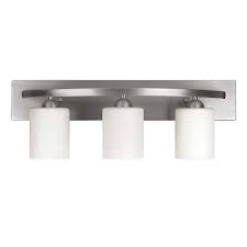 Photo 1 of Vanity Bath Light Bar Interior Lighting Fixtures Over Mirror Modern Glass Shade, Wall Sconce Lighting with Glass Shades (Brushed Nickel, 3 - Lights)