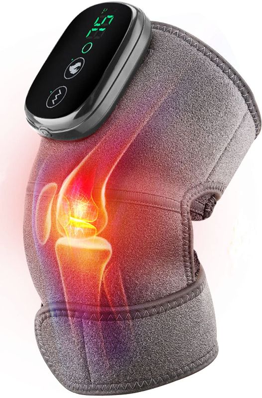 Photo 1 of Heated Knee Massager Shoulder Heating Pads Elbow Brace 3 in 1 with Vibration, Cordless Rechargeable Heating Knee Warmers Wrap for Shoulder Elbow Knee Stress Relief
