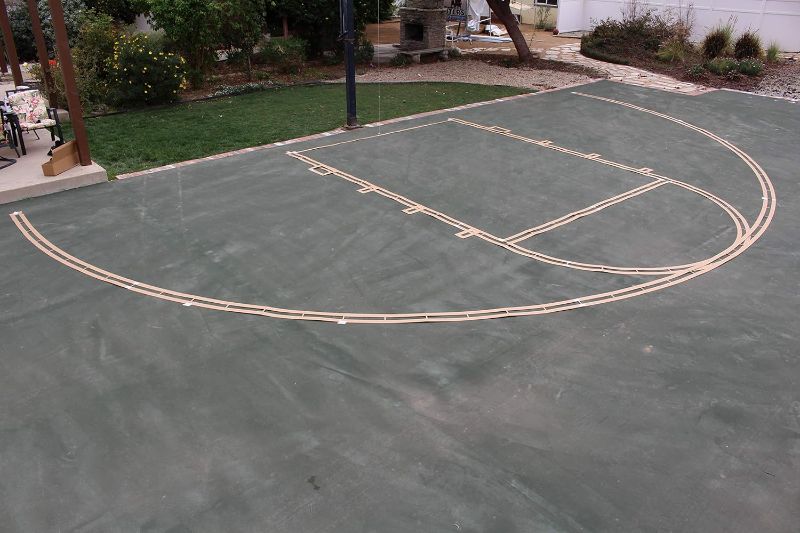 Photo 1 of Basketball Court Stencil 