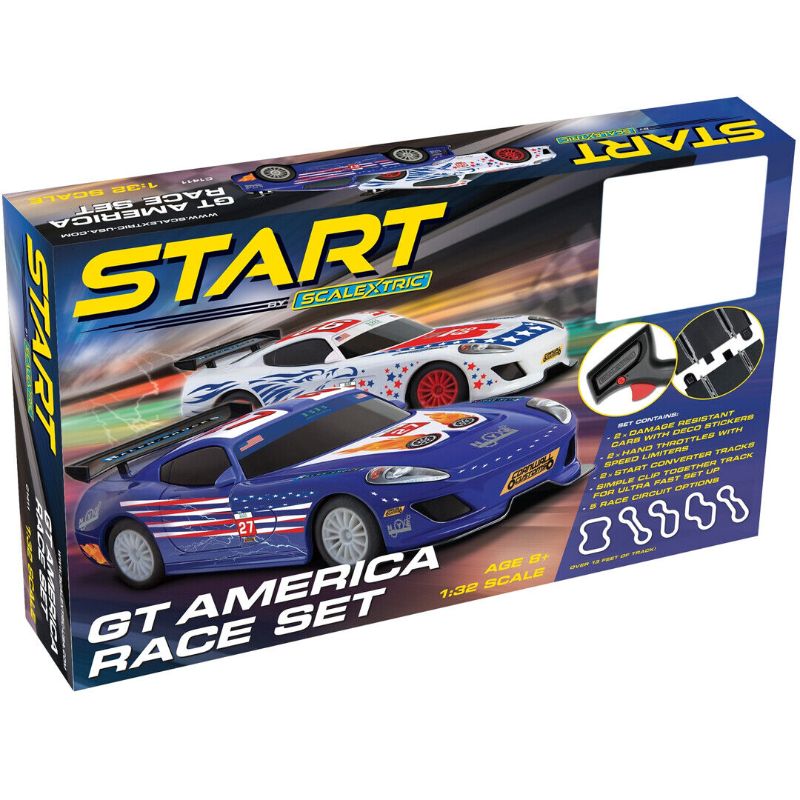 Photo 1 of Scalextric START C1411T GT America Race Start Set Racing Track Remote Controlled Racing
