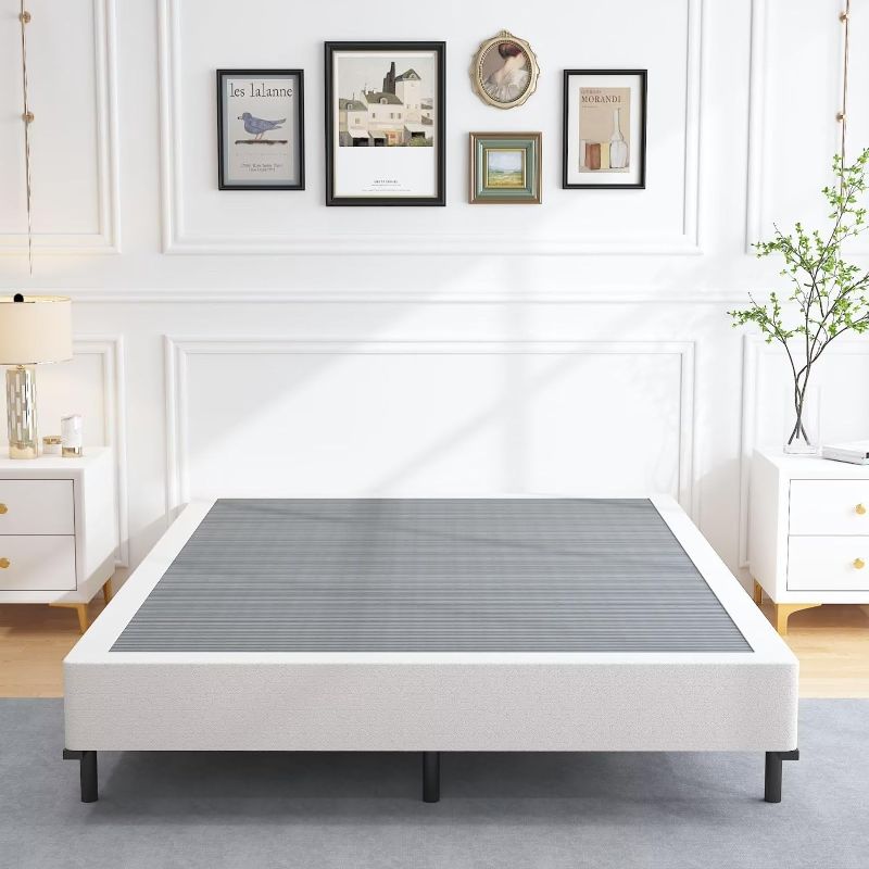 Photo 1 of ALDRICH Queen Box Springs 9 Inch Heavy Duty Metal Box Spring Mattress Foundation 3000lbs Max Weight Capacity/Non-Slip/No Noise/Easy Assembly/Easy Clean Cover Queen 9.0 Inches