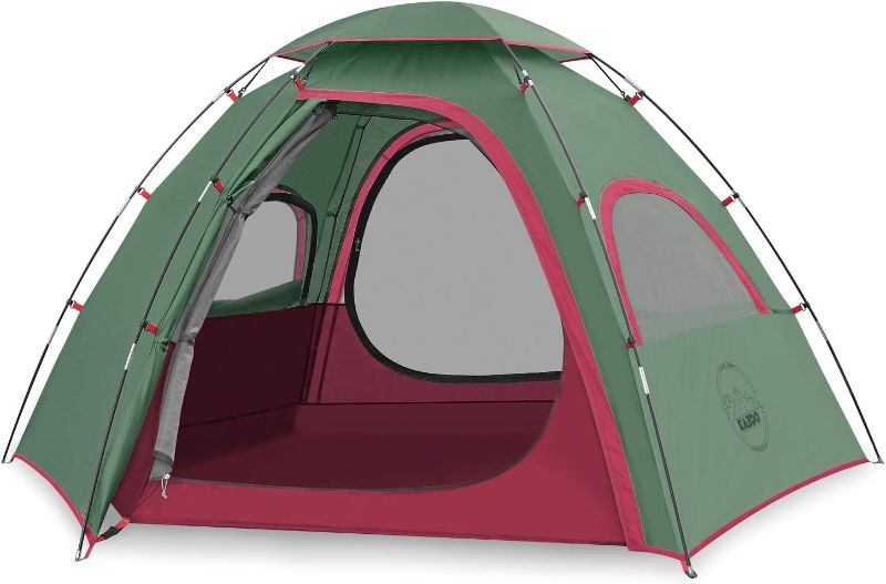 Photo 1 of KAZOO Outdoor Camping Tent 2/4 Person Waterproof Camping Tents Easy Setup Two/Four Man Tent Sun Shade 2/3/4 People
