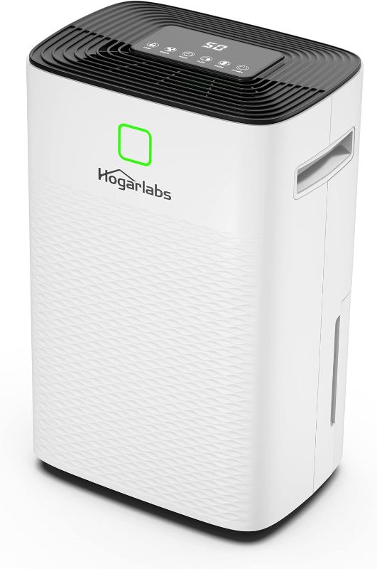 Photo 1 of HOGARLABS 30 Pint Dehumidifiers for Home and Basements, with 3 Working Modes, Overflow Protection, and Auto Shut off Restart. Ultra Silent Dehumidifier with Drain Hose and Digital Control Panel.
