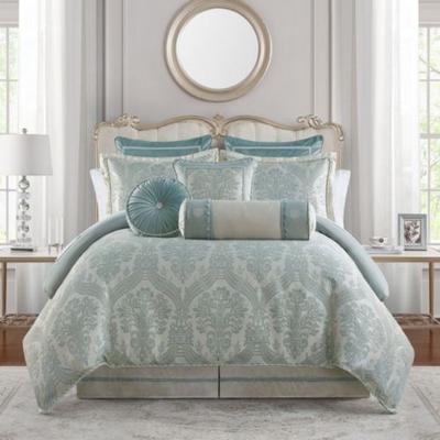 Photo 1 of Waterford Castle Cove 6 Piece Comforter Set, Queen - Spa Blue
