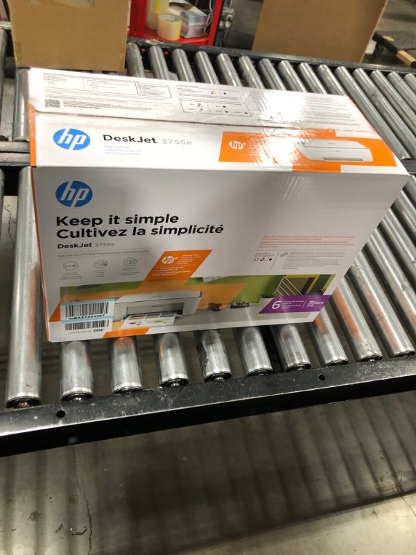 Photo 2 of HP DeskJet 2755e Wireless Color inkjet-printer, Print, scan, copy, Easy setup, Mobile printing, Best-for home, Instant Ink with HP+,white
