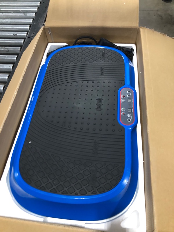 Photo 2 of LifePro Waver Vibration Plate Exercise Machine - Whole Body Workout Vibration Fitness Platform w/ Loop Bands - Home Training Equipment for Weight Loss & Toning Blue