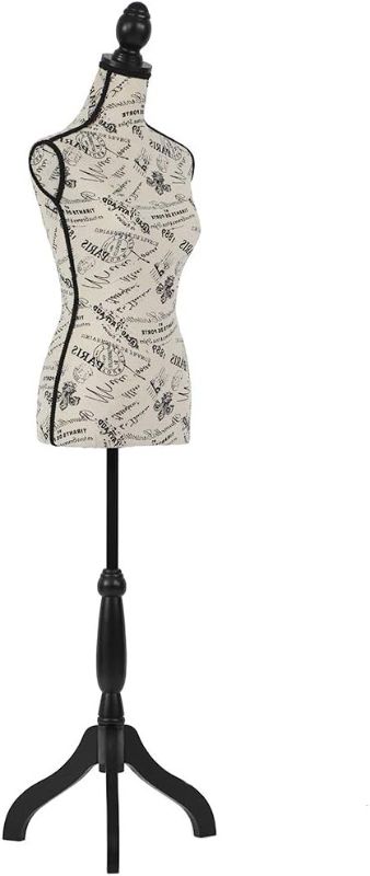 Photo 1 of Mannequin Torso, Dress Form Mannequin with Adjustable Height Ranging from 60 to 67 Inch, Female Torso Display Model for Dress, Clothing Stand with Tripod
