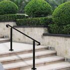 Photo 1 of VEVOR Wrought Iron Handrail Stair Railing Fit 1 to 3 Steps Adjustable Hand Rail
