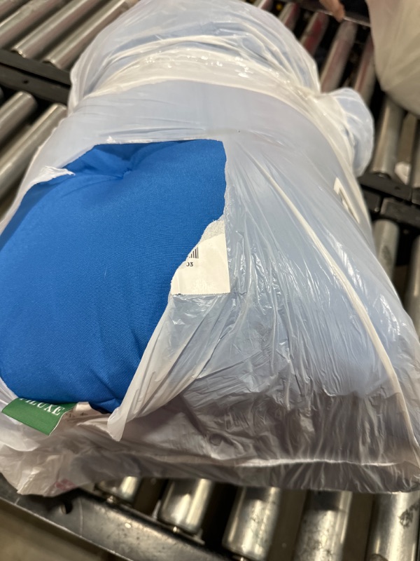 Photo 1 of FILUXE Adirondack & Rocking Chair Cushion, High Back Patio Cushions - Waterproof Solid Tufted Pillow, Indoor/Outdoor Pads with Ties, Fade-Resistant & Seasonal All Weather Replacement (Marine Blue, 1) Marine Blue 1 Count (Pack of 1)