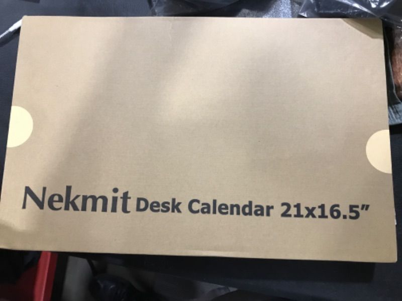 Photo 2 of Nekmit Large Desk Calendar 2024 with Desk Protecting Pad, Runs From Now - December 2024, 22" x 17" Desktop Calendar with TO-DO List & NOTES, Thick Paper, for Home, School or Office Black
