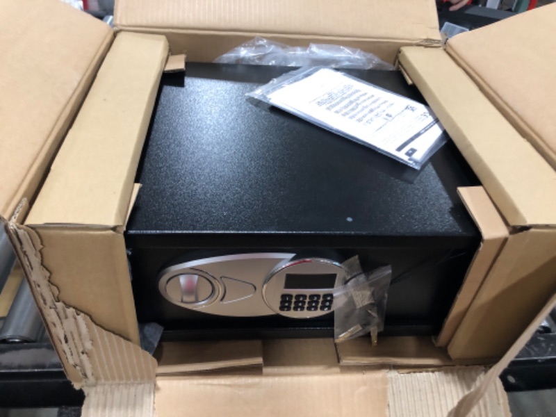 Photo 2 of AmazonBasics Steel, Security Safe Lock Box, Black - 0.7-Cubic Feet & AA Performance Alkaline Batteries - Pack of 20
