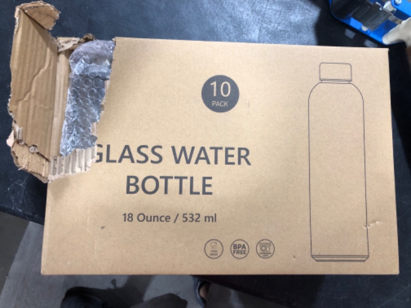 Photo 1 of 10 Pack 18oz Glass Water Bottles