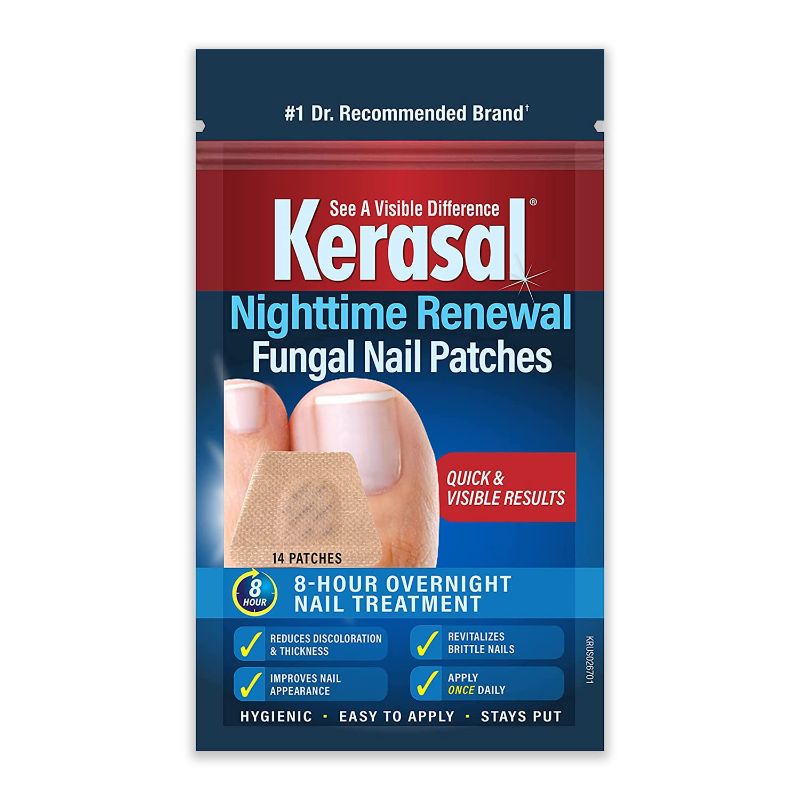 Photo 1 of Kerasal Nighttime Renewal Fungal Nail Patches - 14 Patch - Overnight Nail Repair For Nail Fungus Damage, 8-Hour Nail Treatment Restores Healthy Appearance Nail Renewal Nighttime Nail Patches
