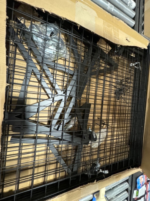 Photo 1 of Eastern Tree 2 Packs 3'X 6' Two Gridwall Panels Display Stand with Sturdy T-Base, Black Wire Grid Wall Panels for Craft Show Display Rack, Art Display Stand, Extra More 20 Hooks