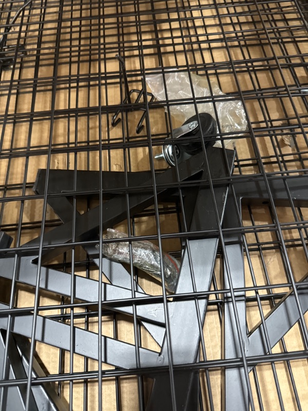 Photo 1 of Eastern Tree 2 Packs 3'X 6' Two Gridwall Panels Display Stand with Sturdy T-Base, Black Wire Grid Wall Panels for Craft Show Display Rack, Art Display Stand, Extra More 20 Hooks