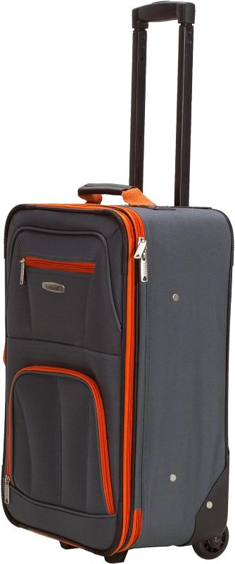 Photo 1 of Rockland Journey Softside Upright Luggage Expandable, Charcoal, (14/19/24/28)