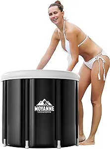 Photo 1 of Large Size ice bath cold plunge tub for athletes pod portable,Multiple Layered Portable Ice Pod for Recovery and Cold Water Therapy, Cold Plunge Tub for Outdoor, ice baths at home (black)
