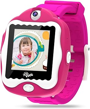 Photo 1 of ISEE Smartwatch for Kids - Colorful Interactive Children's Smart Game Watch with Camera, Video Recorder, Voice Changer, Digital Watch for Girls (Pink)
