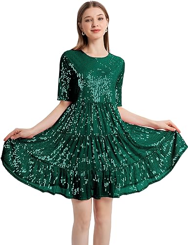 Photo 1 of Sparkly Dresses for Women?2024 Sparkly Mini Dresses Plus Size Sequin Dresses Sparkly Cocktail Dress for Club Party small
