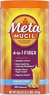 Photo 1 of Metamucil Psyllium Fiber Supplement Orange Sugar Free Smooth Texture Powder 180 Doses EXP-11/2026